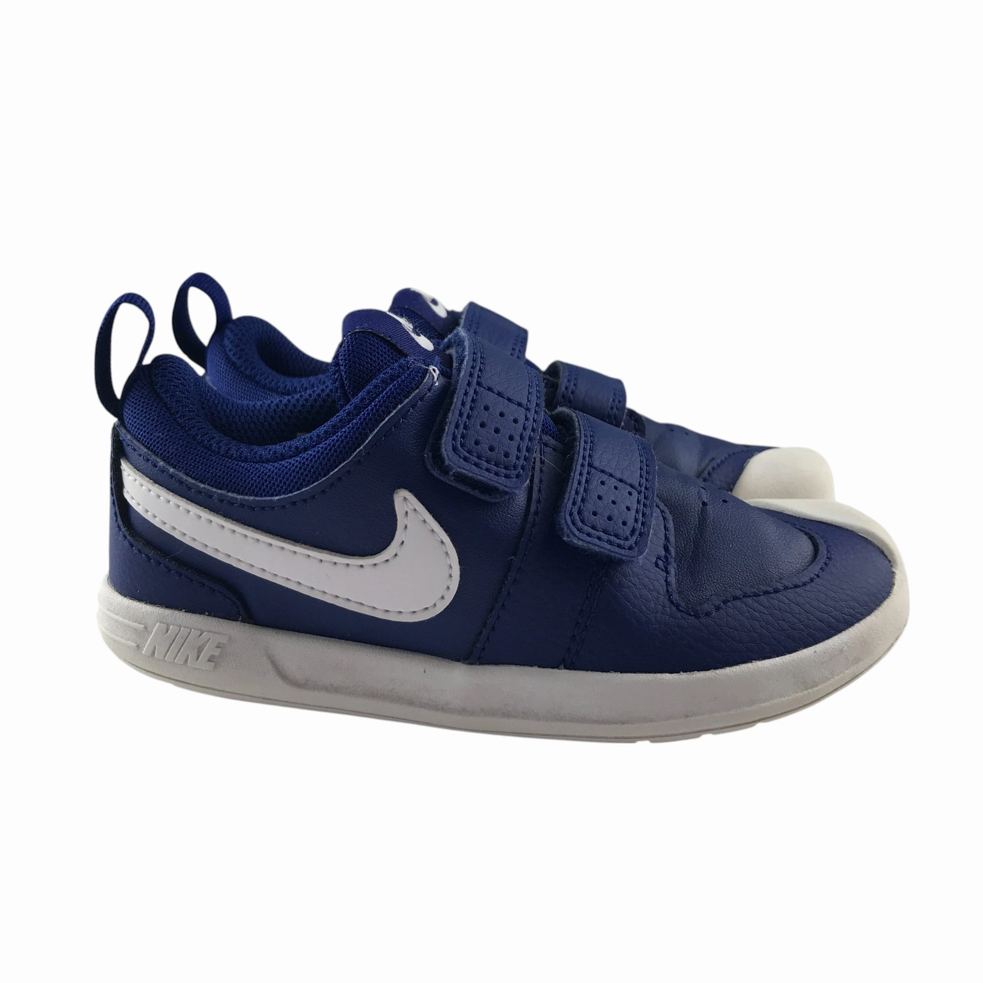 Flat Ballet Style Shoes Nike trainers shoe size UK 8.5 kids blue with hook and loop straps