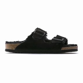 Flat Foot Friendly Shoes Birkenstock Women's Arizona Shearling Black