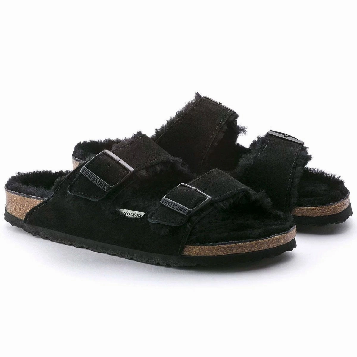 Staccato Flat Shoes Birkenstock Women's Arizona Shearling Black