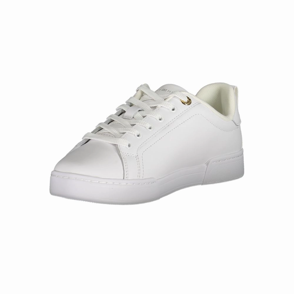 Personalized Sneakers Tommy Hilfiger Chic White Lace-Up Sneakers with Contrast Detail