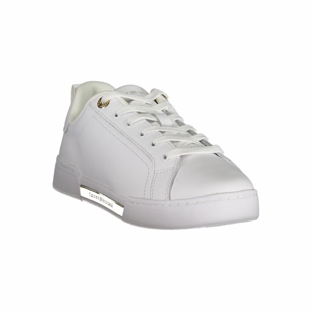 Best Comfortable Sneakers Tommy Hilfiger Chic White Lace-Up Sneakers with Contrast Detail