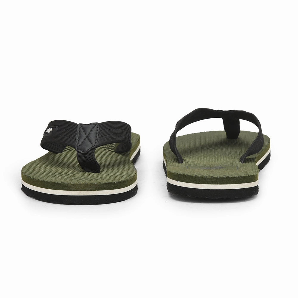 Flip Flops With Charms A-HA Casual Olive Green Flip Flop For Men JTN-03 By Liberty