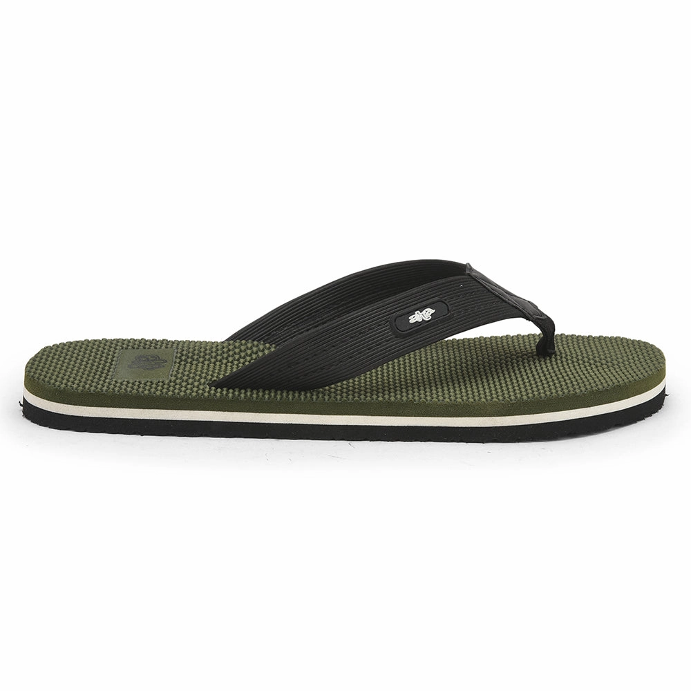 A-HA Casual Olive Green Flip Flop For Men JTN-03 By Liberty Flip Flops For Shower Use