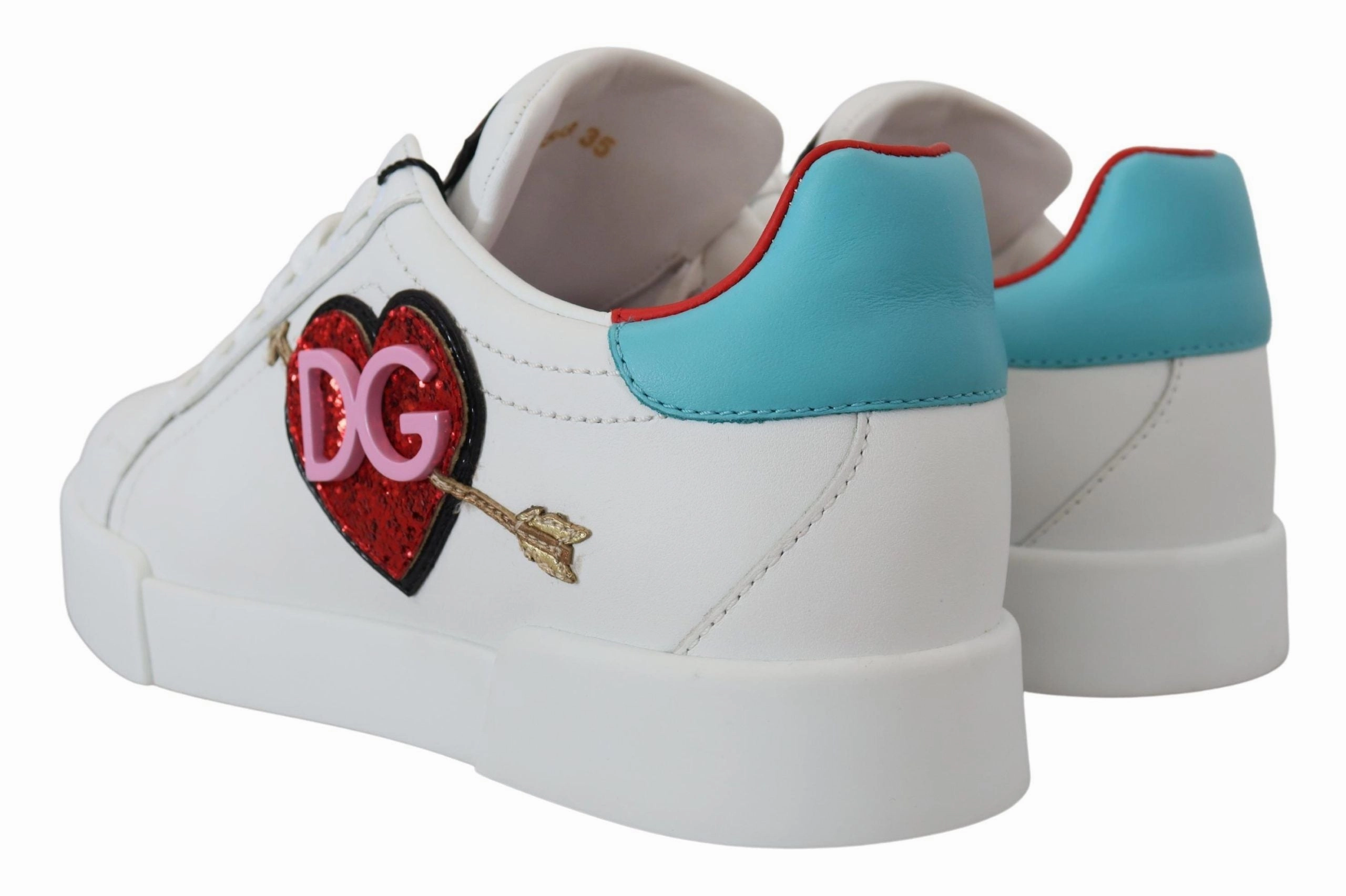 White Leather Sneaker Portofino Logo Heart Shoes Snipe Sneakers