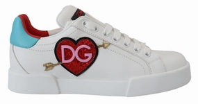 White Leather Sneaker Portofino Logo Heart Shoes Mcfly Sneakers