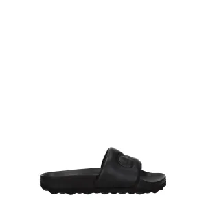 Off-White Black Leather Slippers Abeo Shoes Flats