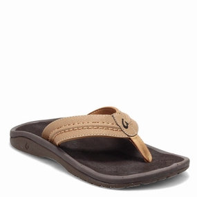 OLUKAI MENS HOKUA Lemon Flip Flops