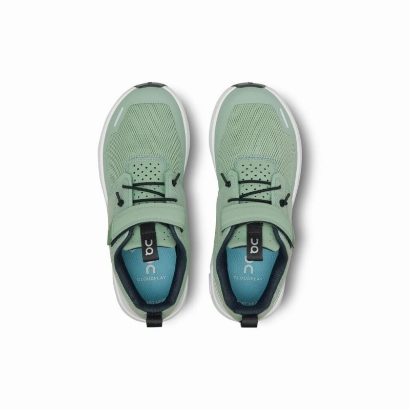 On Little Kids Cloud Play - Sage/White Best Mid Distance Running Shoes