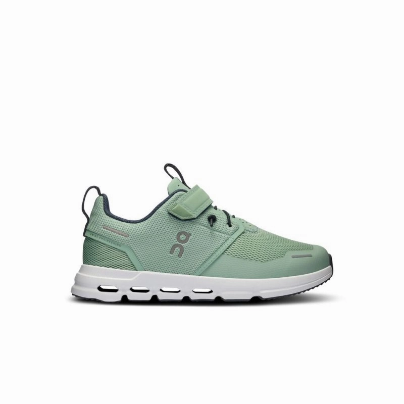 Running Shoes With Great Arch Support On Little Kids Cloud Play - Sage/White