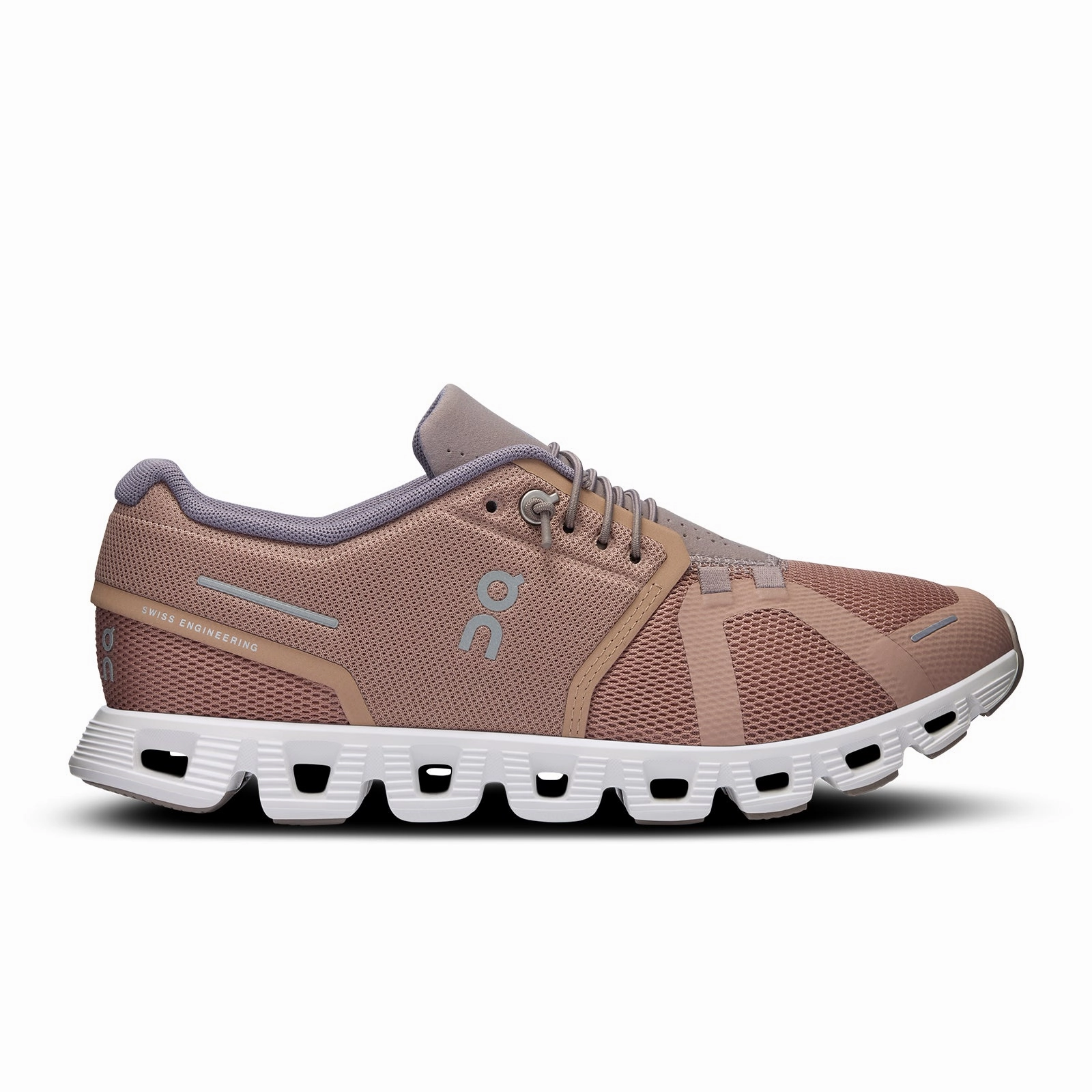 Running Supination Shoes On Running Cloud 5 Running Shoe (Women) - Rosebrown/Fog