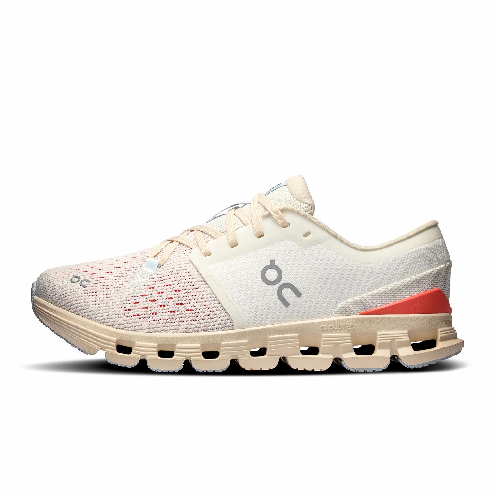 On Running Cloud X4 Running Shoe (Women) - Ivory/Salmon Downshifter Running Shoes