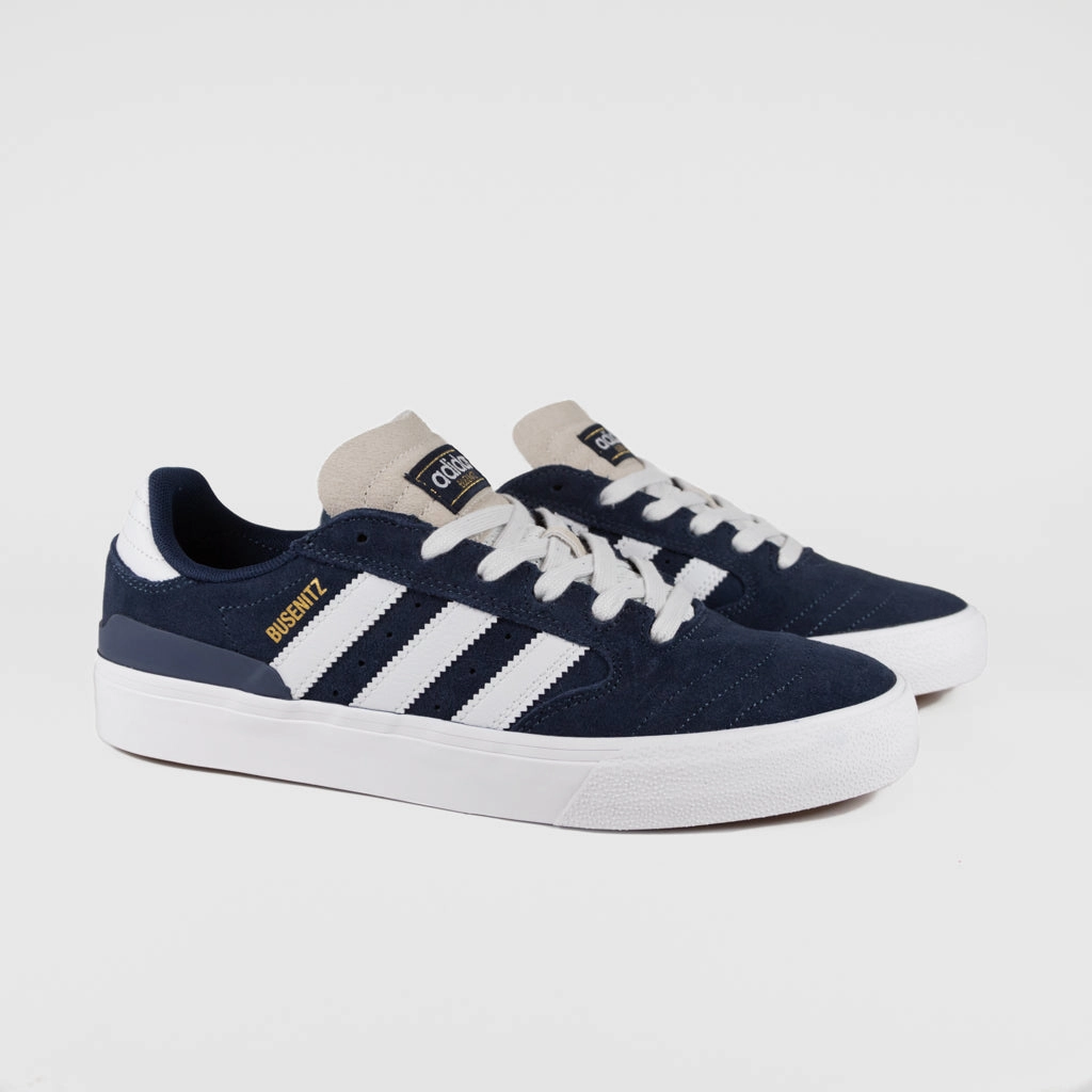 Bathing Ape Adidas Shoes Adidas Skateboarding - Busenitz Vulc 2 Shoes - Collegiate Navy / Crystal White / Footwear White
