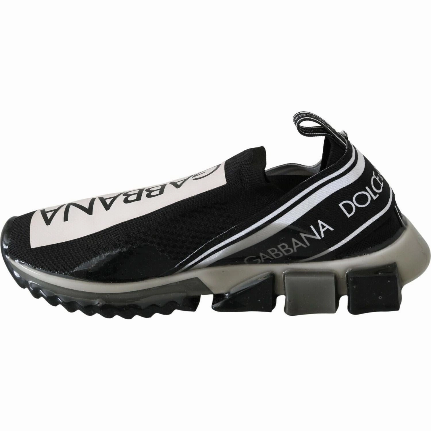 Dolce & Gabbana Black White SORRENTO Sport Stretch Sneakers Business Casual Oxford Shoes