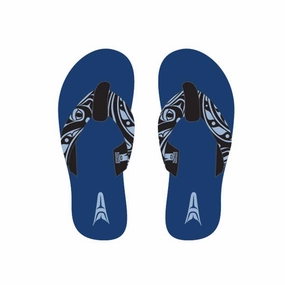 Print Flip Flops Flip Flops: Humpback Whale (FFSGW)