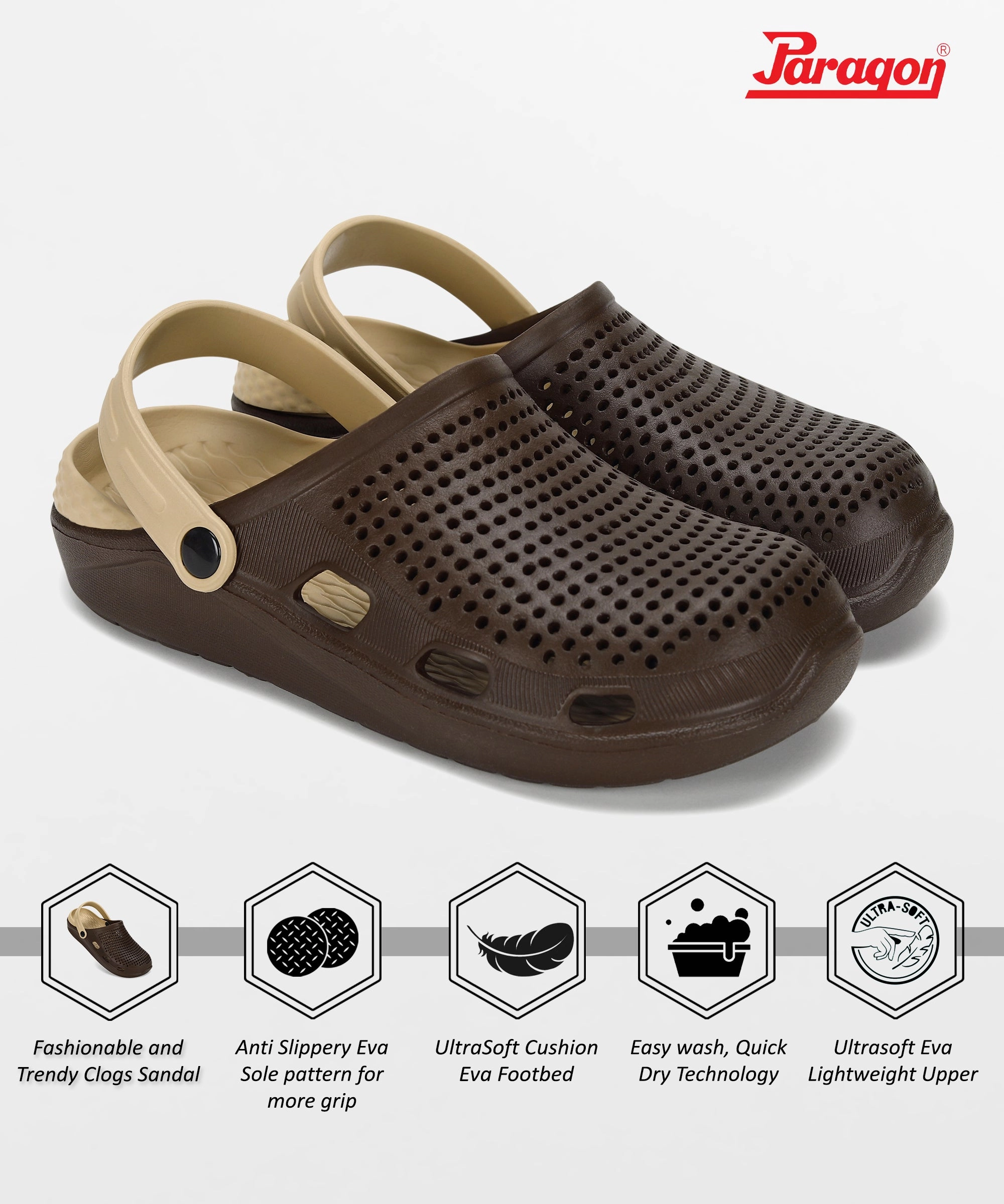 Paragon  EVK10916G Men Casual Clogs | Stylish, Durable, Casual & Comfortable | For Everyday Use Sandals Nails