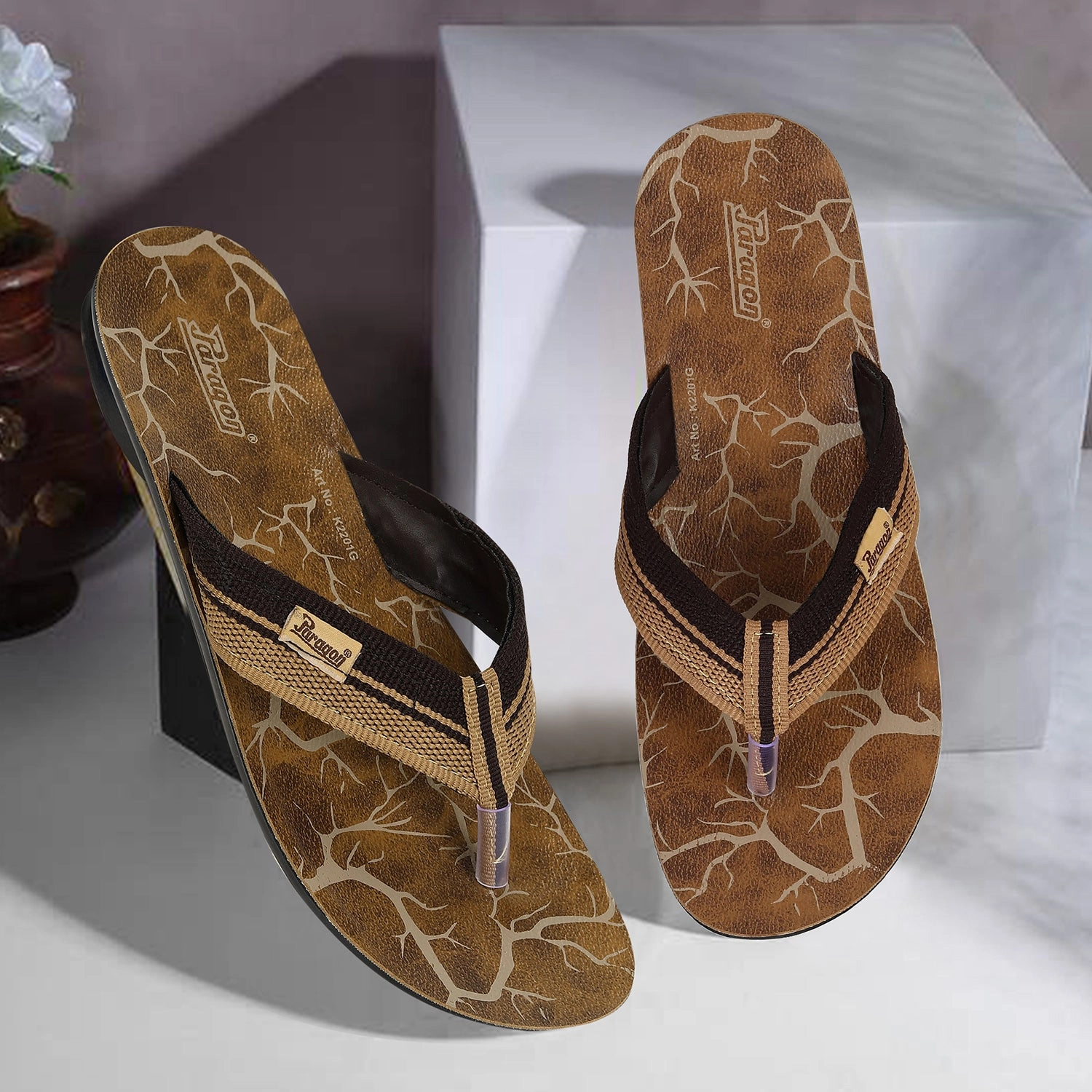 Paragon PUK2201G Men Stylish Sandals | Comfortable Sandals for Daily Outdoor Use | Casual Formal Sandals with Cushioned Soles Flip Flops Brighton