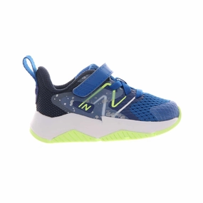 New Balance PS (Preschool) Rave Run v2 Bungee Lace with Hook-and-Loop Top Strap Royal/Lime Heel Pain From