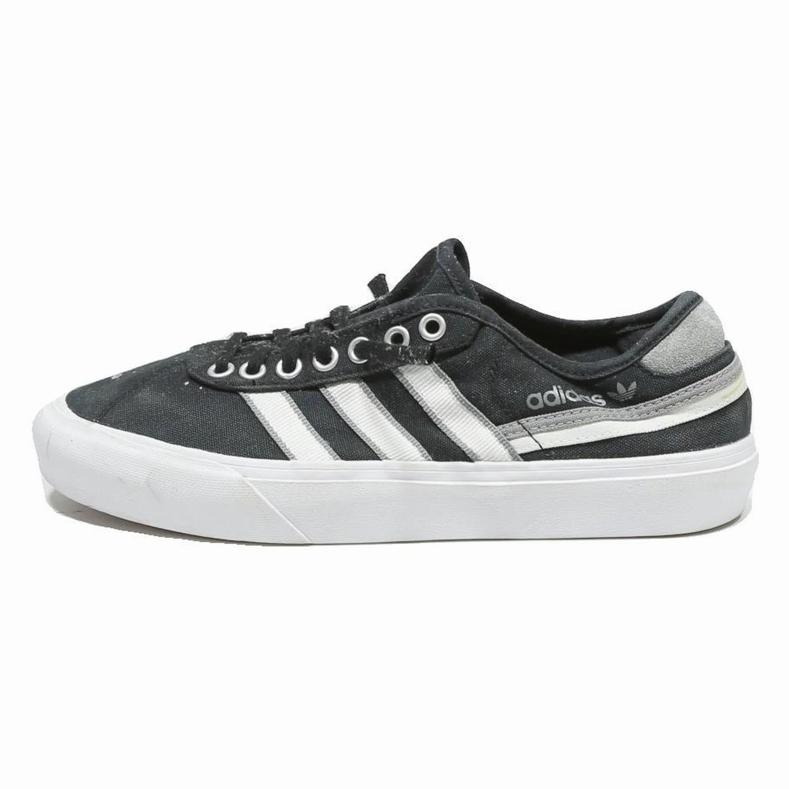 ADIDAS Canvas Mens Low Top Trainers Black & White UK 6.5 Casual Skate Shoes Adidas Shoes Custom