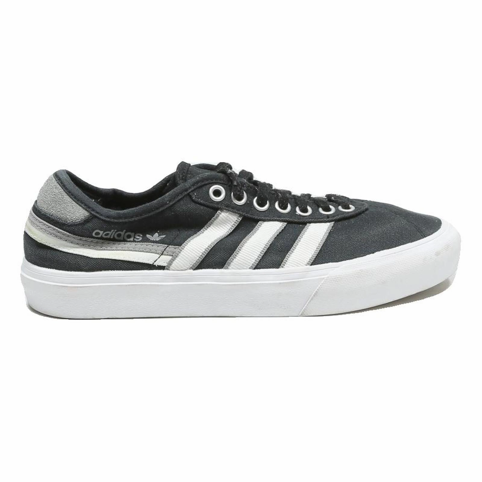 ADIDAS Canvas Mens Low Top Trainers Black & White UK 6.5 Casual Skate Shoes Adidas Strung Running Shoes