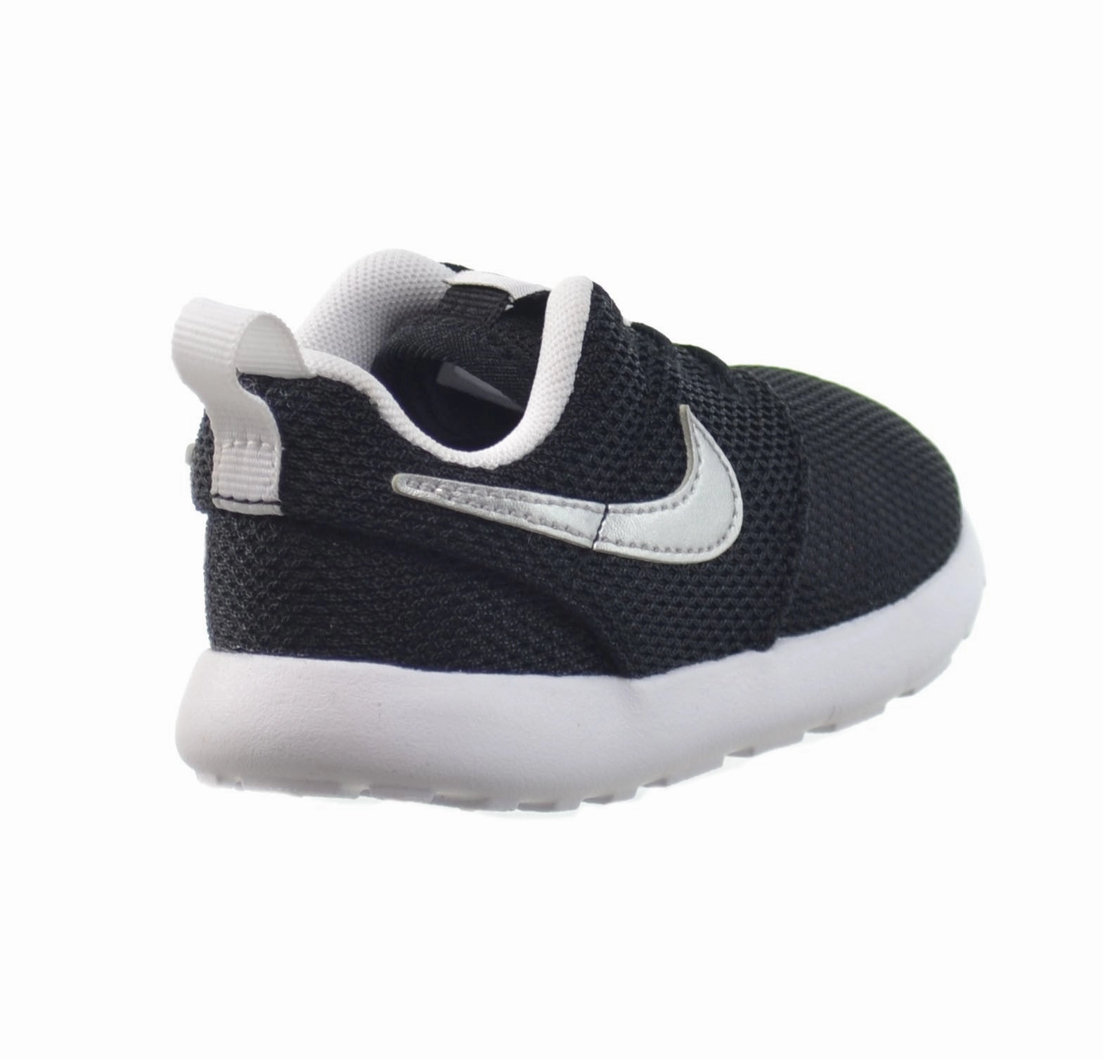 Nike Roshe One (TDV) Infants/Toddlers Shoes Black/Mettalic Silver-White Neutral Shoes Running