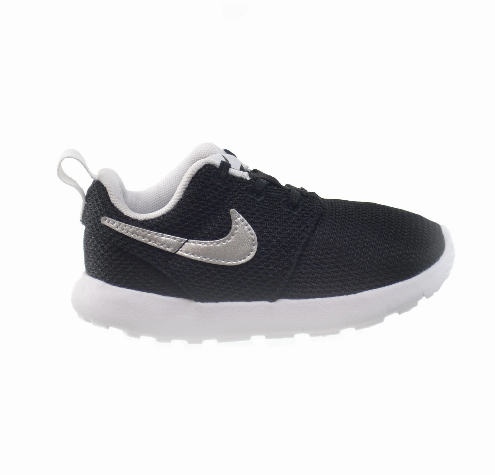 Nike Roshe One (TDV) Infants/Toddlers Shoes Black/Mettalic Silver-White Best Running Shoes For Plantar Fasciitis