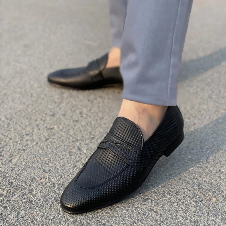 Flat Vs Angled Shoe Shelves LS Pure Leather Handmade Carbon Shoes LS-515