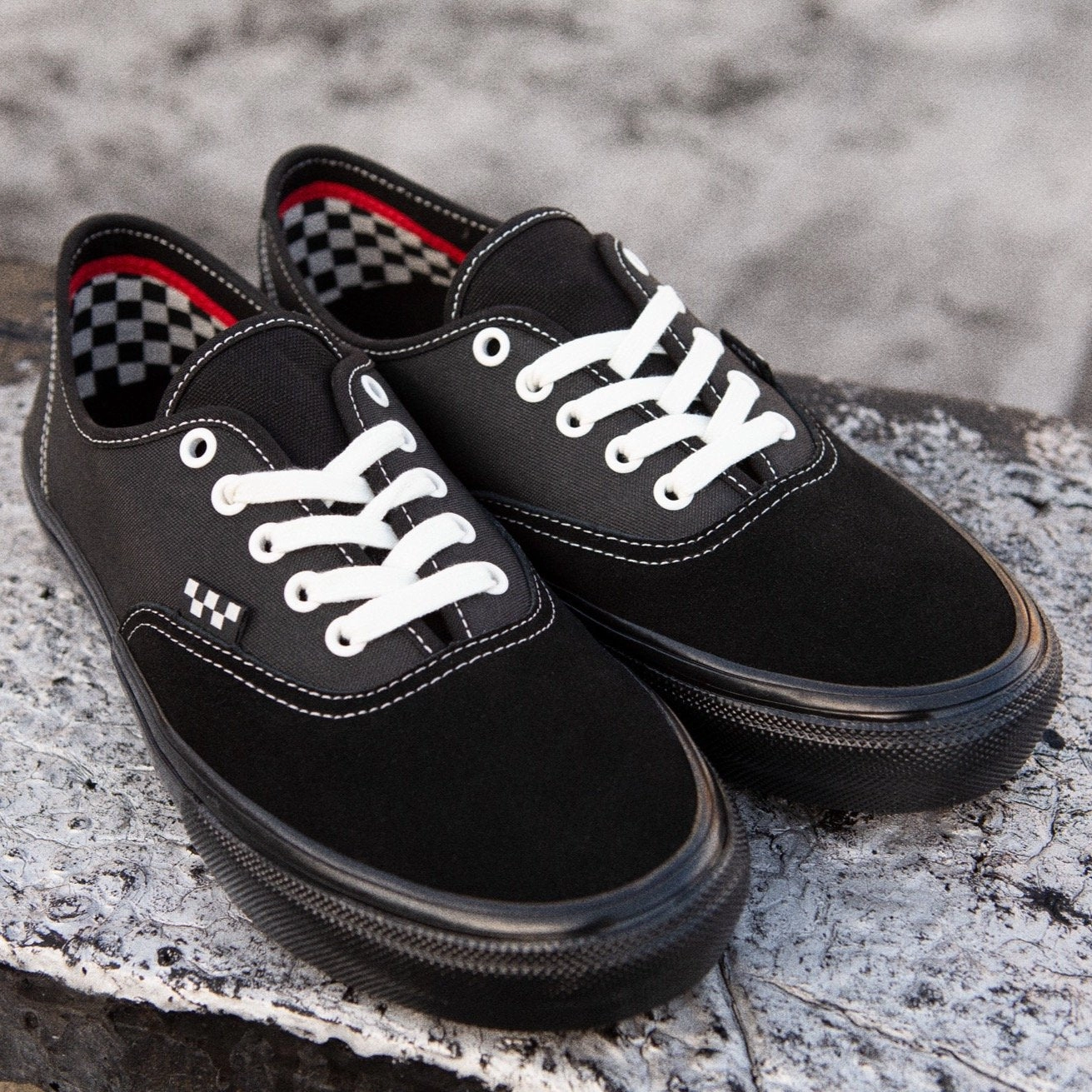 Vans Skate Authentic Black Skater Chunky Shoes