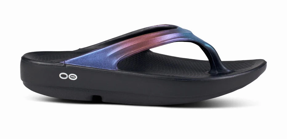 Correct Fit For Running Shoes Oofos | OOlala Luxe Sandal | Women's | Midnight Spectre