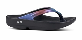 Oofos | OOlala Luxe Sandal | Women's | Midnight Spectre Top Running Shoes