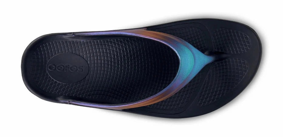 Oofos | OOlala Luxe Sandal | Women's | Midnight Spectre Topo Running Shoe