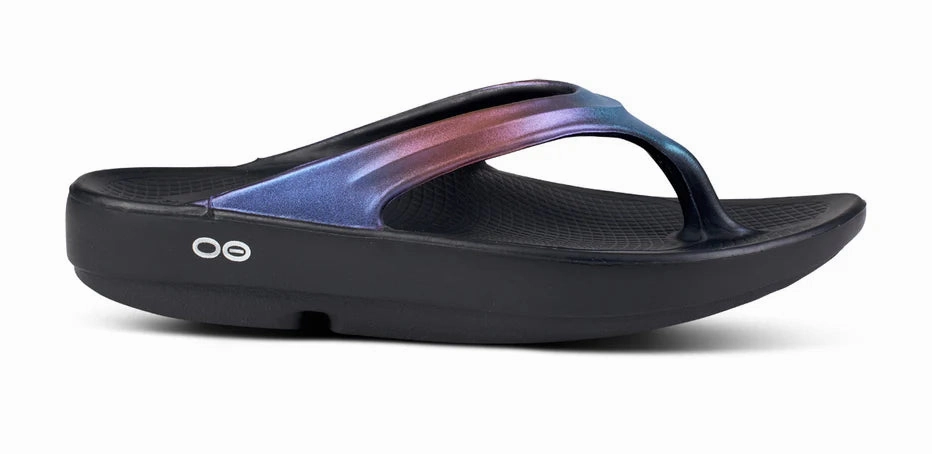 Running Shoes With Most Cushioning Oofos | OOlala Luxe Sandal | Women's | Midnight Spectre