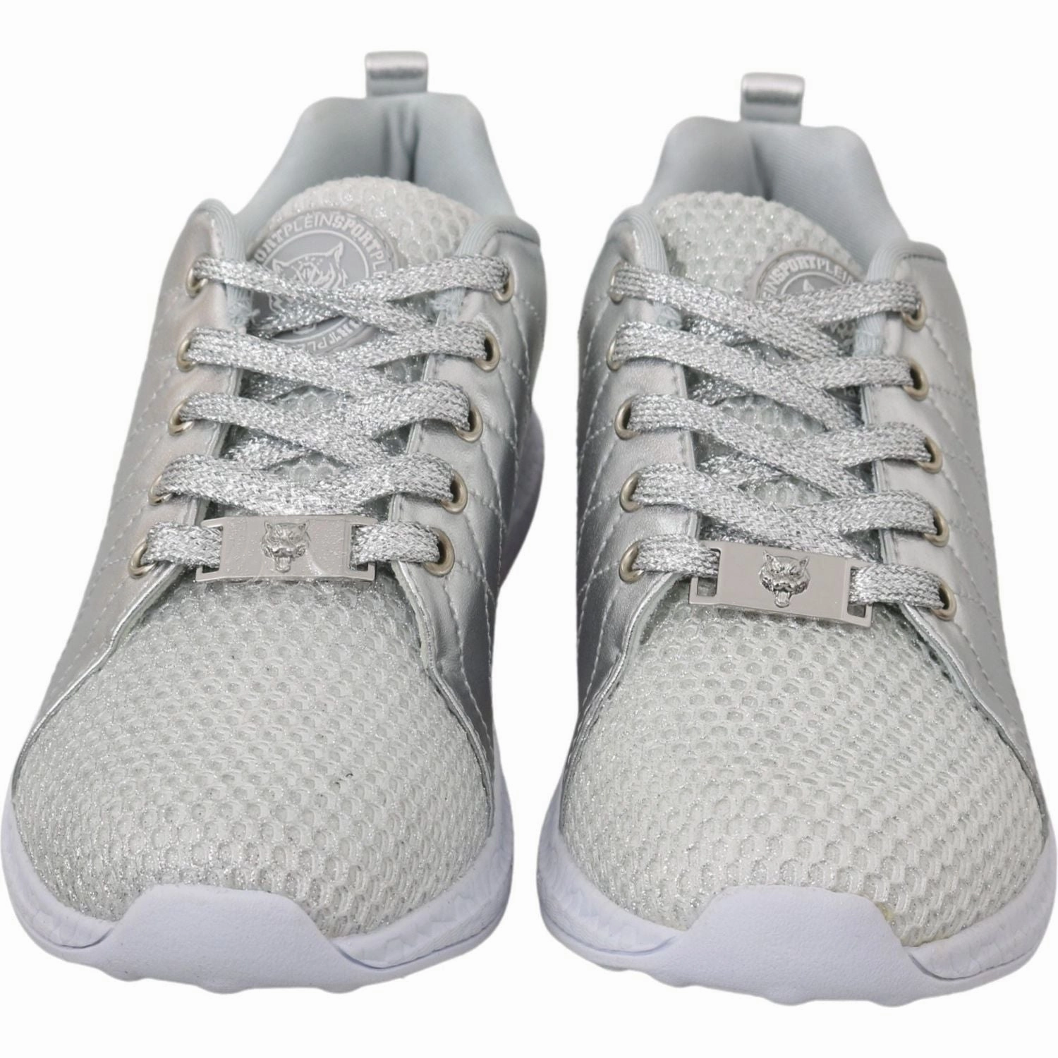 Philipp Plein Gisella Silver Polyester Sneakers Shoes Good Sneakers For Standing All Day