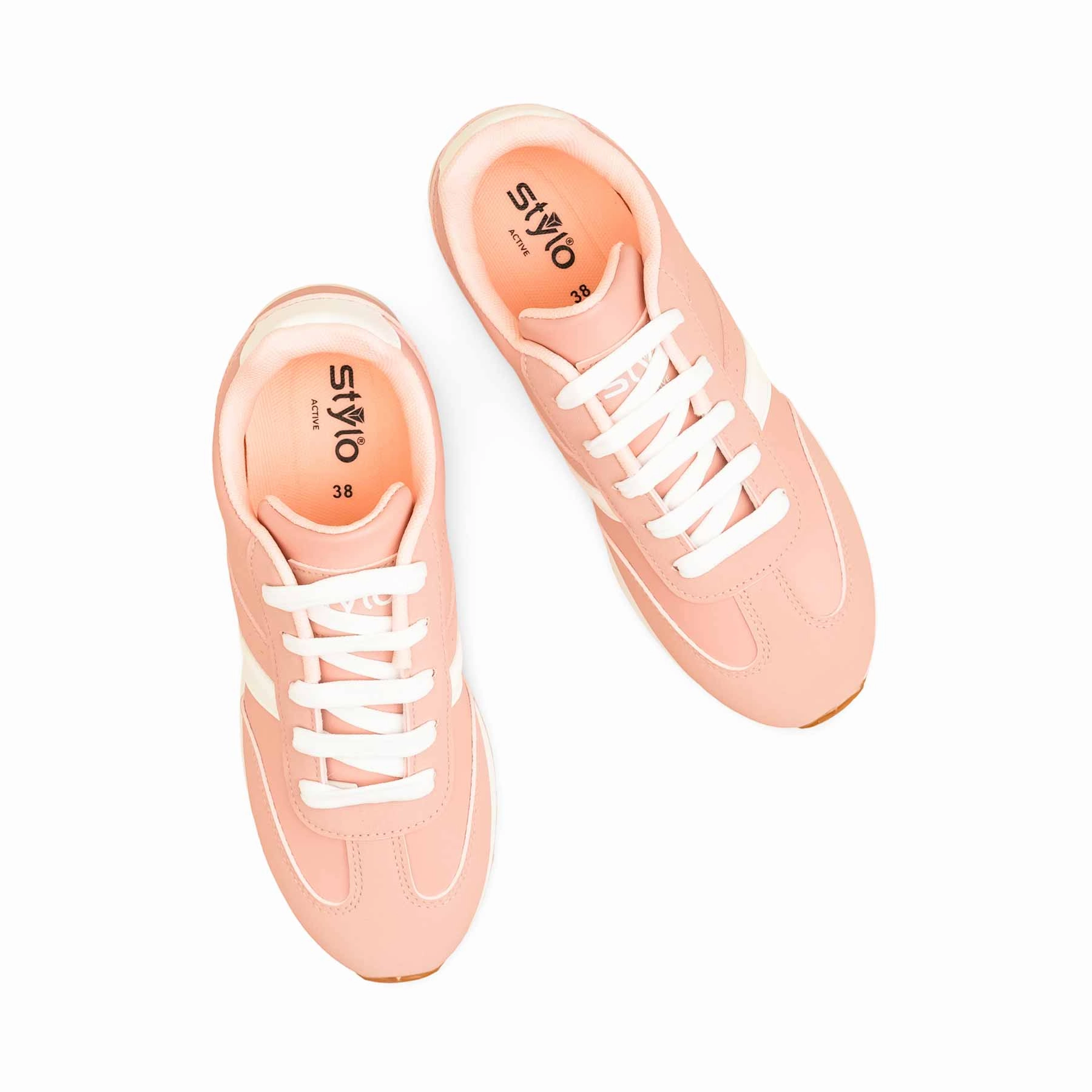 Pink Casual Sneaker For Women AT7457 Venice Leather Casual Shoes