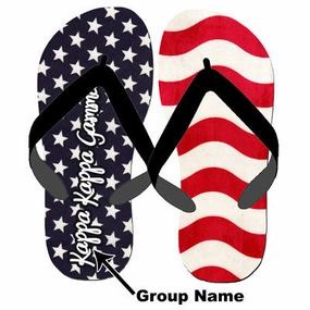 Gq Flip Flops Greek Stars and Stripes Flip-Flops - SBL100 - SUB
