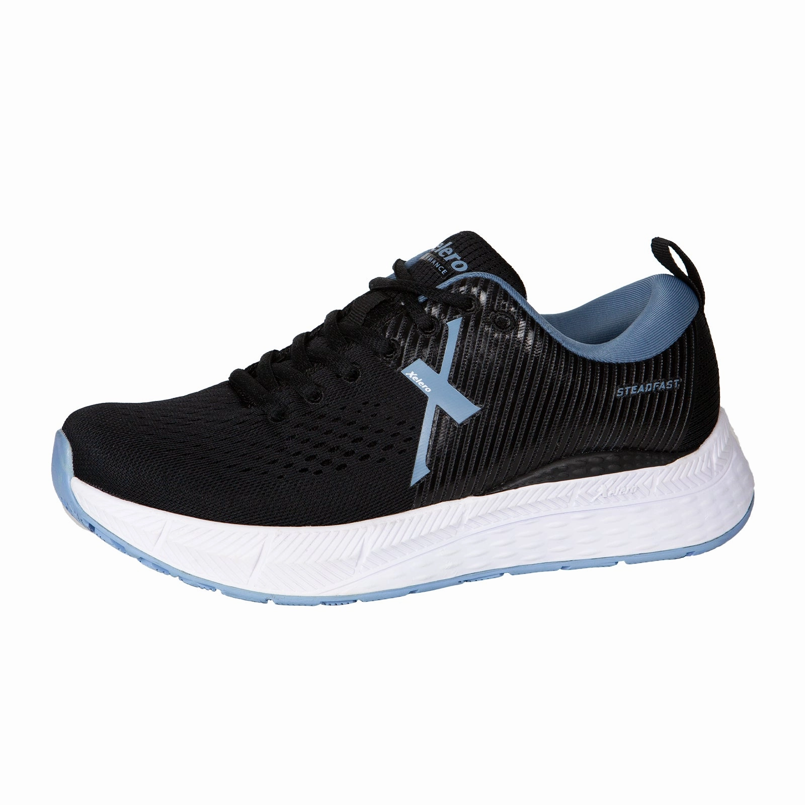 Xelero Steadfast Walking Shoe (Women) - Black/Periwinkle Best Running Shoes Pronated Feet