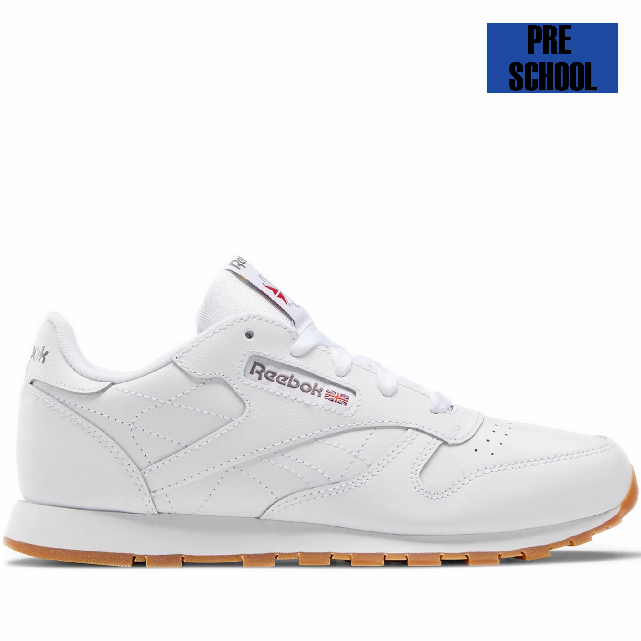 106 Vulc Skate Shoe Pre School Reebok Classic Leather Shoes - White/Gum