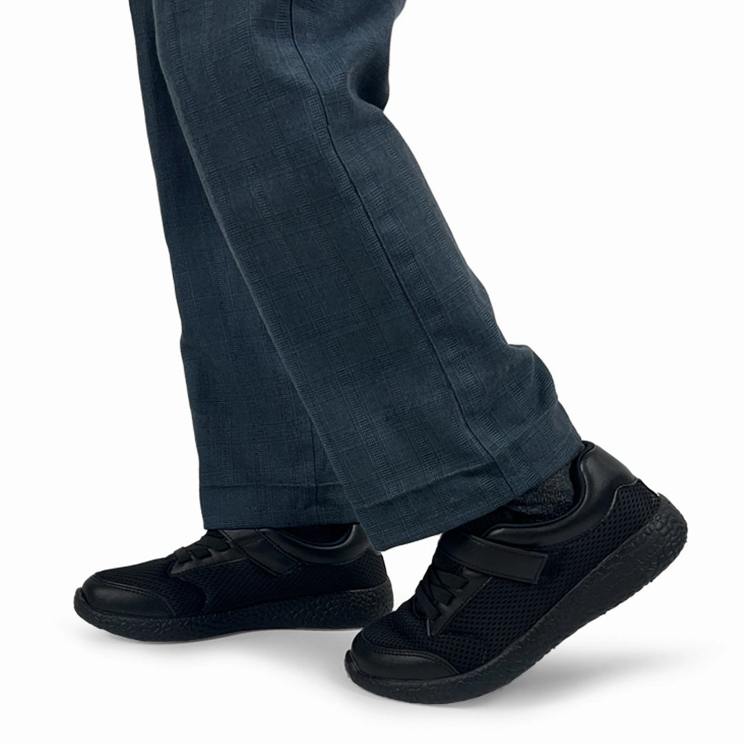 Most Comfortable Running Sneakers Skudo - Faux Laces Black School Shoes