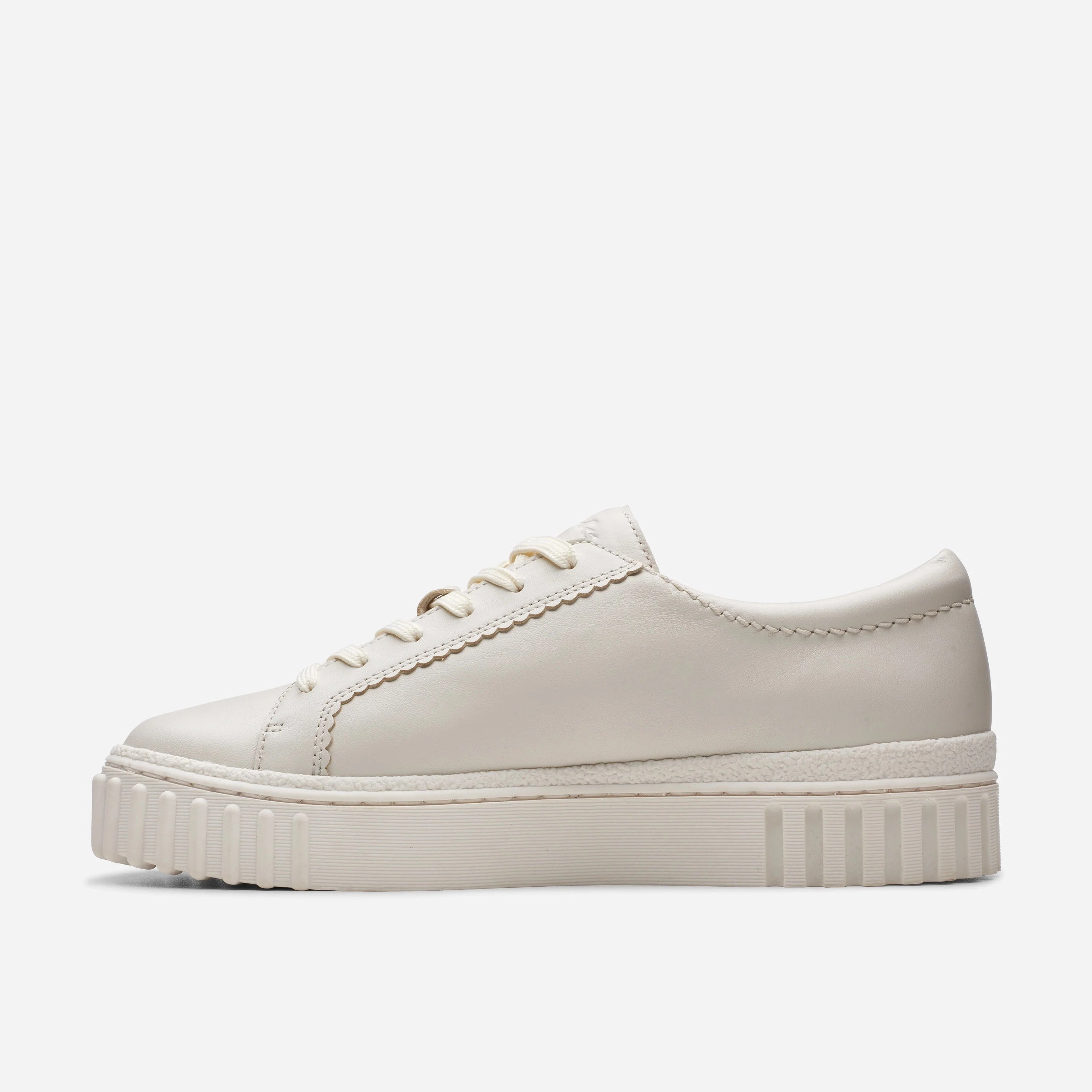 Fashionable Casual Shoes CLARKS | CASUAL SHOES | WOMEN | MAYHILL WALK OFF WHITE LEATHER