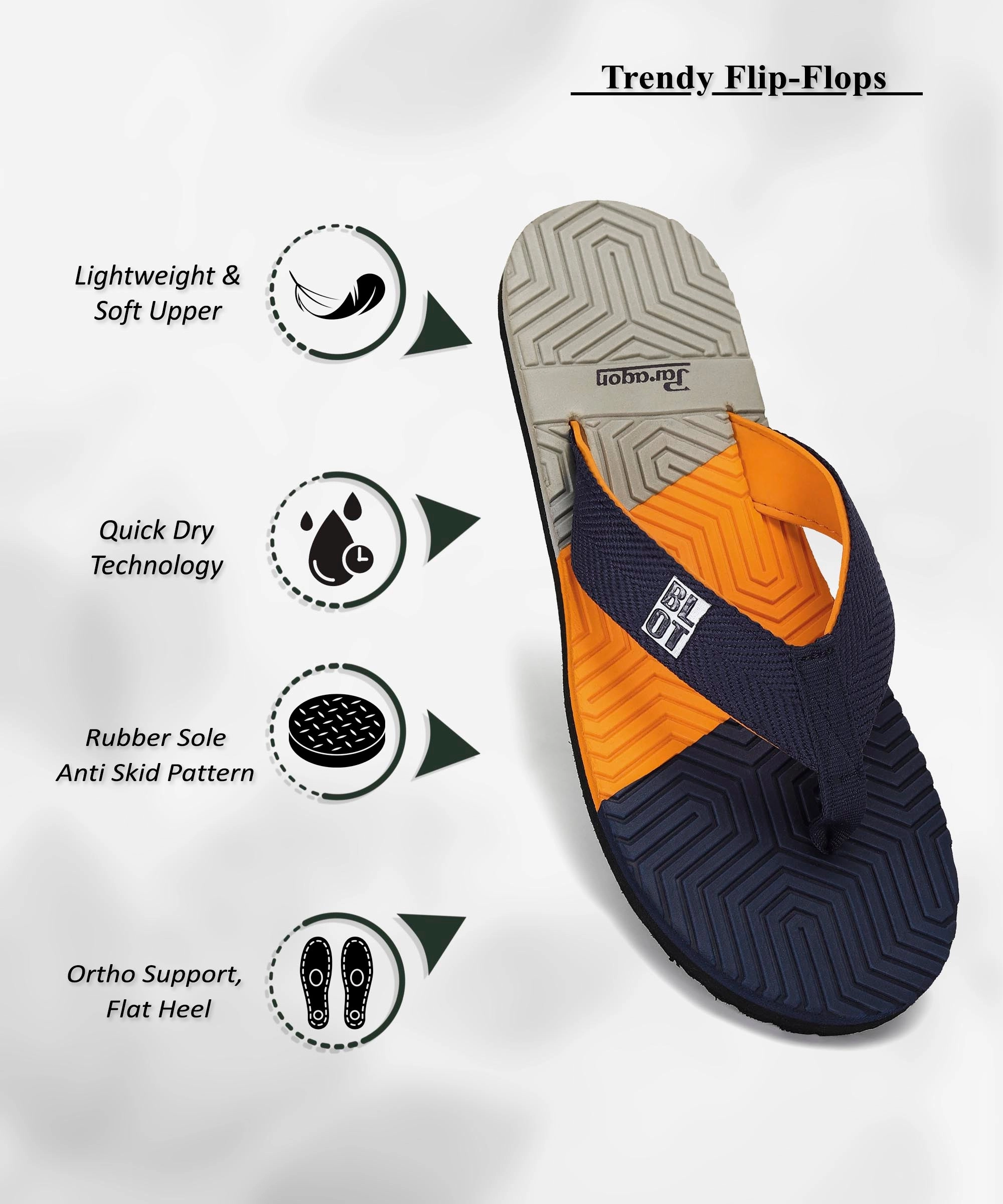 Paragon K3311G Men Stylish Flip Flops | Comfortable Flip Flops for Daily Use | Lightweight and Easy to Wash Mountain Dew Flip Flops