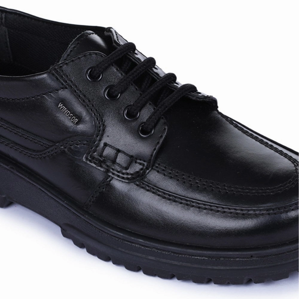 Low Heel Casual Shoes Windsor Black Formal Lacing Shoes For Men 7190-53 By Liberty