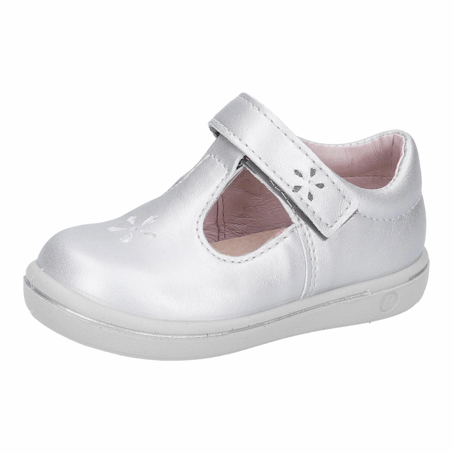 Ricosta Kids Shoes | Winona T-Bar Shoes | Silver Walking Shoes With Great Arch Support