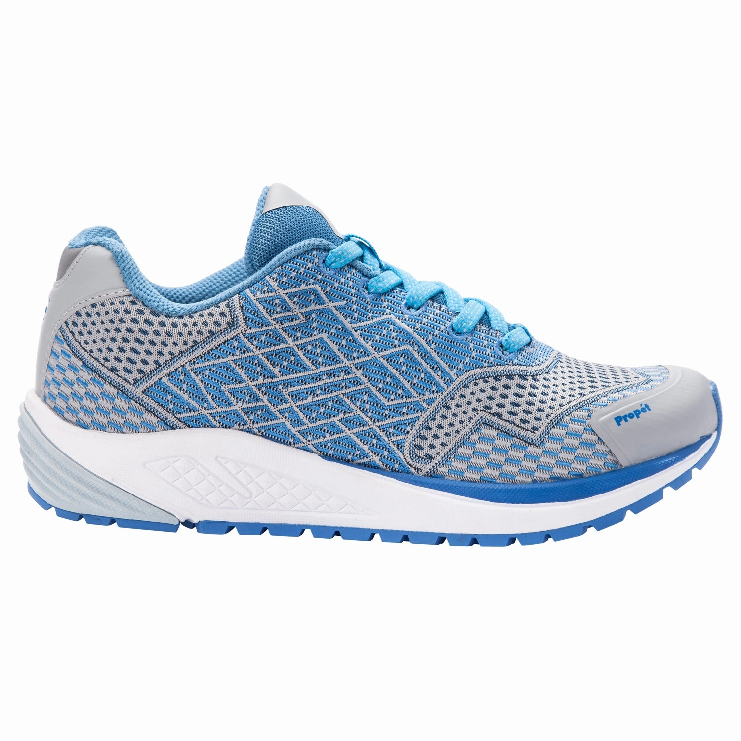 For High Arches Walking Propet's Women Diabetic Walking Shoes - Propet One WAA102M - Blue/Silver