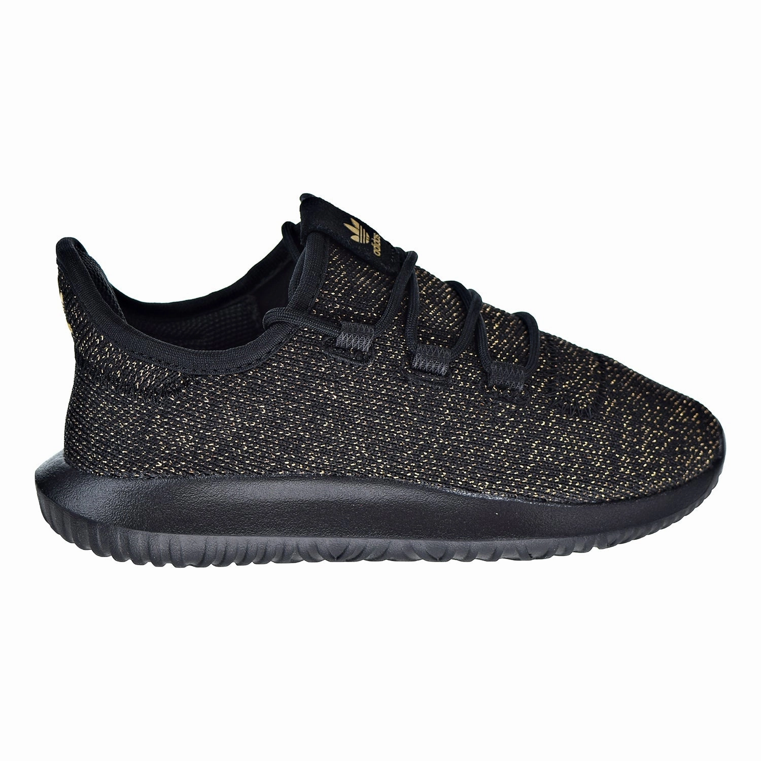 Adidas Tubular Shadow Little Kids' Shoes Core Black / Gold Glitter Running Shoes Made In Usa