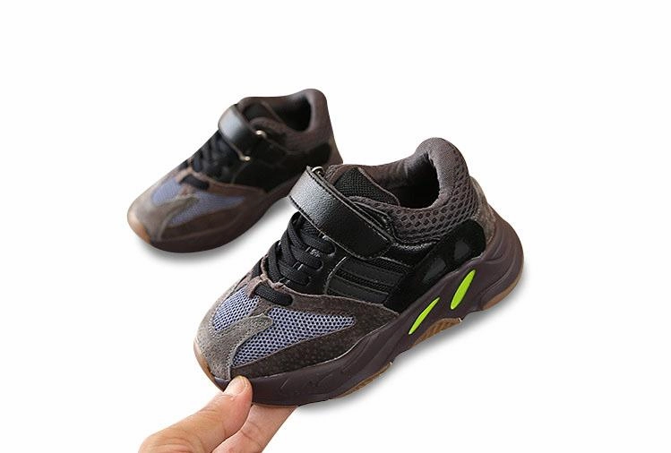 MOF Kids brown textured touch strap sneakers Slip On Fashion Sneakers