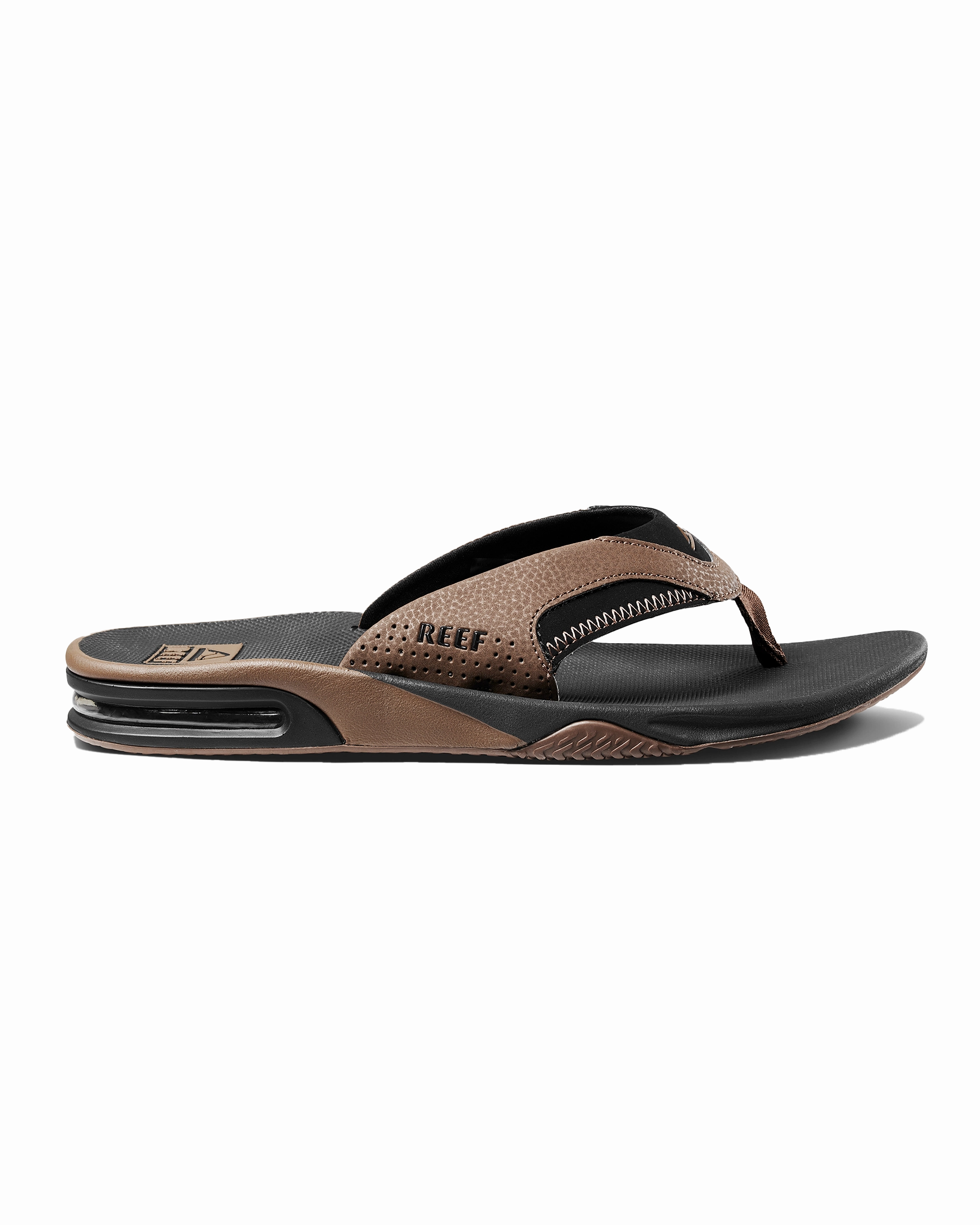 Fanning Flip Flops in Black & Tan Mystique Flip Flops