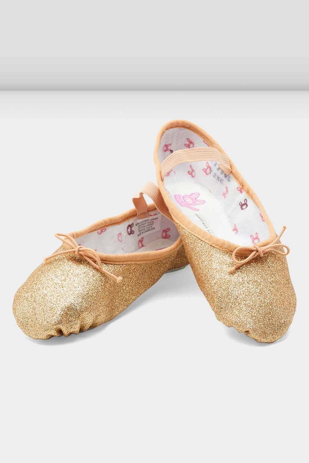Girls Glitterdust Ballet Shoes Wide Toe Box Flat Shoes