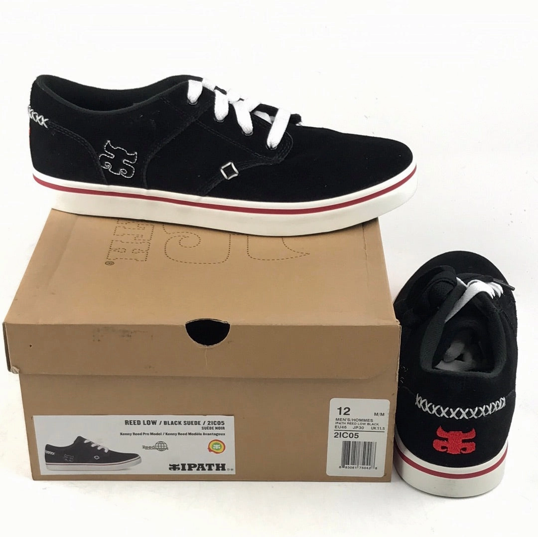 Slim Calf Knee High Boots Reed Low Black Suede 21C05 U.S. Mens Shoes Size 12