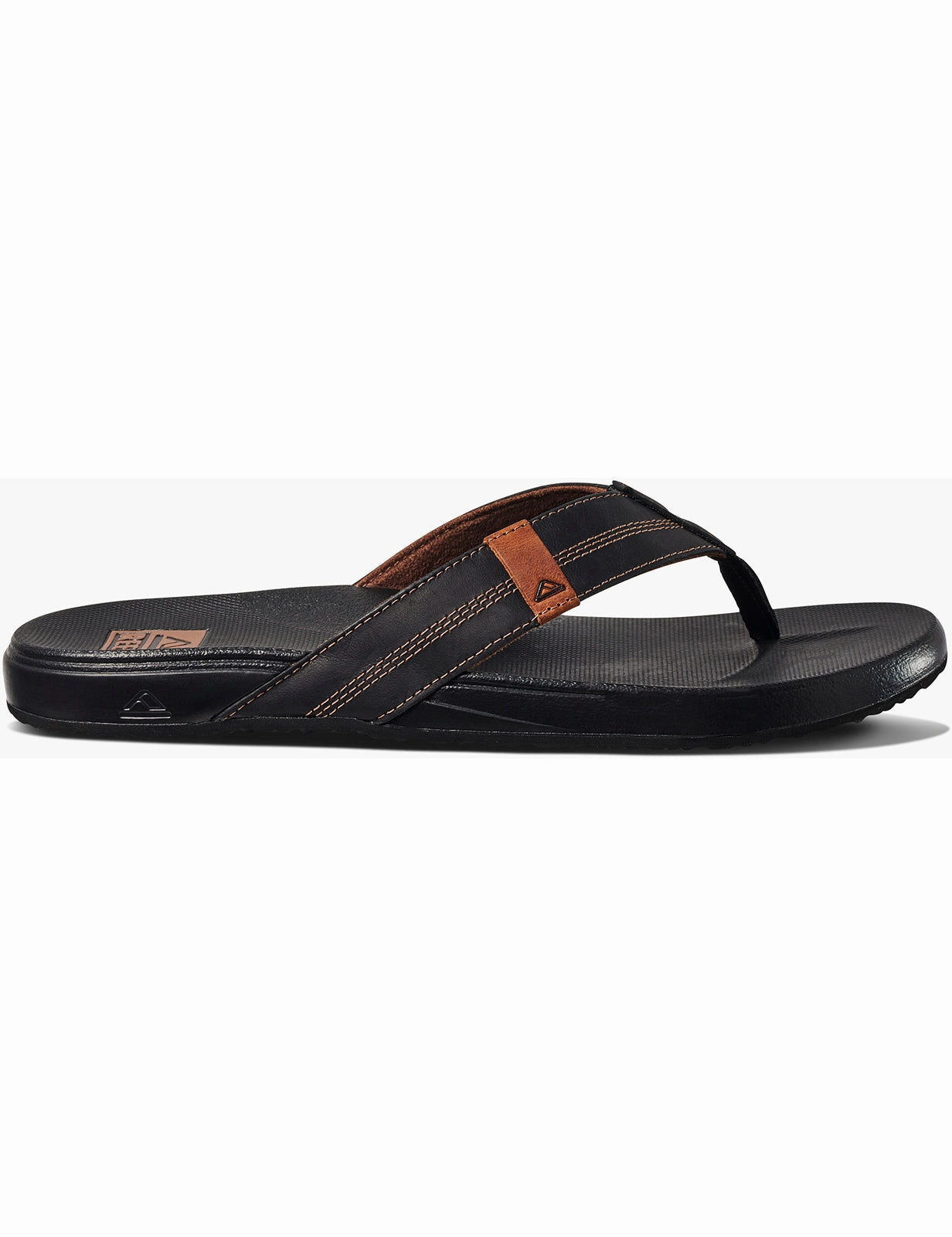 Qvc Tony Little Cheeks Flip Flops Reef Cushion Phantom Leather Sandals in Coffee Black