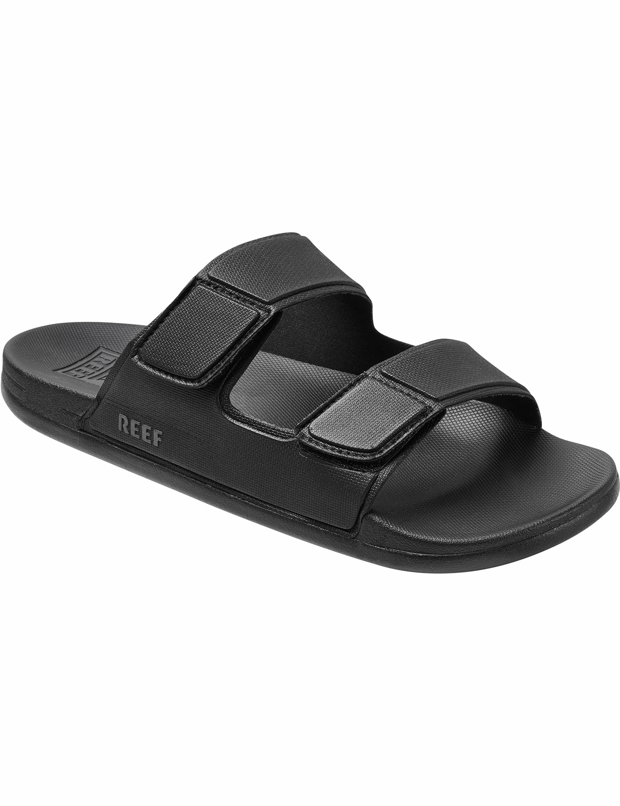 Reef Cushion Tradewind Leather Sandals in Black Fold Up Flip Flops For Night Out