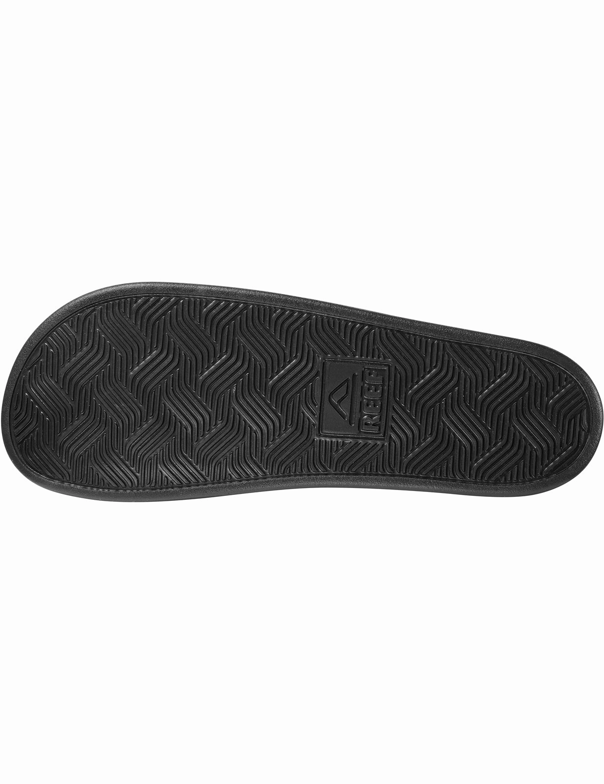 Reef Cushion Tradewind Leather Sandals in Black Fashioned Rubber Flip Flops